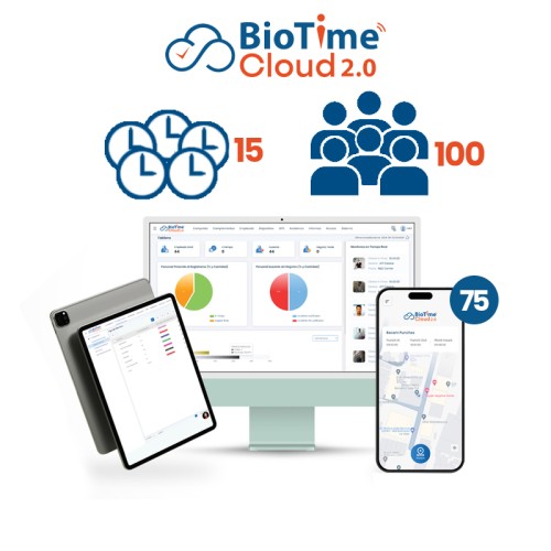               Software/Licencia BioTime Cloud 2.0 Profesional, Licencia Anual 150,000 eventos 15R/100U ZKTeco (ZKT0820133)
